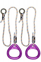 Детские гимнастические кольца треугольные  для ДСК фиолетовые КГ02В - магазин СпортДоставка. Спортивные товары интернет магазин в Калуге 